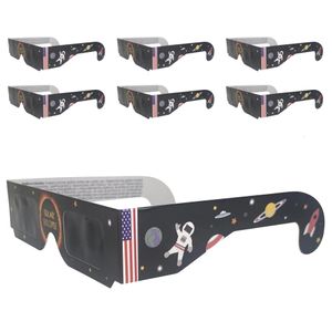 3D -glasögon 500 x Totalt solförmörkningsglasögon Pappers solförmörkelseglas för visningsram Skydda dina ögon från solförmörkelse 231025