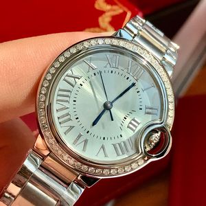 Äkta diamantmens vakten Swiss 2671 Automatisk mekanisk rörelse 33mm Kvinnor Vattentät Watch Fashion Scratch Resistant Sapphire -armbandsur