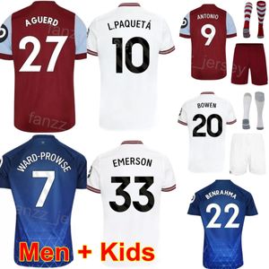 Men Kids 23 24 Club 4 Zouma Soccer Jersey 10 Paqueta 27 Aguerd 28 Soucek 33 Emerson 23 Areola 5 Coufal 20 Bowen 9 Antonio 7 Ward-Prowse Football Shirt Kits Xihanmulian