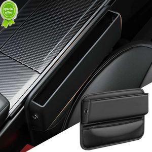 Nuovo organizer per spazi vuoti per seggiolino auto in pelle PU, per console automatica, borsa portaoggetti con fessura laterale per cellulari, gadget chiave, accessori interni per auto