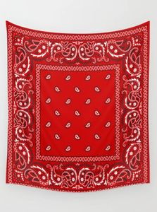 Tapestries Paisley Bandana Red Southwestern Boho Tapestry Wall Hanging Bedstred Art Filt Throw Handduk Fönster 2210268512357