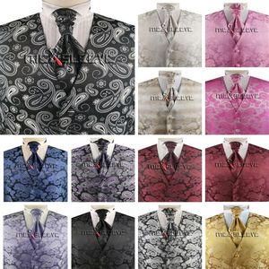 Wysokiej jakości mężczyźni Paisley Custom Made Wedding w kamizelce Zestaw ręcznie 300p