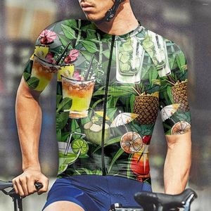 メンズTシャツ長袖ティーパック男性サマーファッションスポーツサイクリング服3D印刷メンズカジュアルタイフロント男性