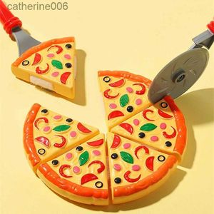 Kitchens Play Food Kids Pizza Cutting Toy Simulation Plastic Pizza Dinette Child Toy Kitchen Pretend Play Food Cooking Kitchen Toys for Girls KidsL231026