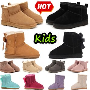 Boots Kids Kid Tasman Toddler Australia Snow Boot Children Shoes Winter Classic Ultra kids uggies mini boot Baby Boys and Girls Ankle Booties Child Suede