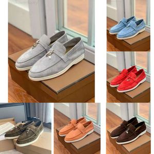 Loro Piano Shoes Mens shoes Luxury Sneakers Women Summer Charms Walk Loafers Low Top Soft Cow Leather 2023S/S Brand LP Oxfords Flat Slip On Rubber Sole Moccasins