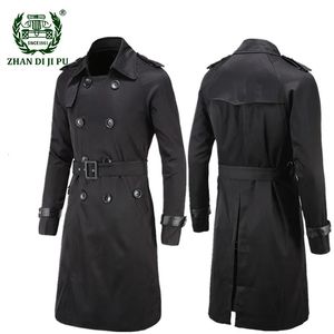 Miscele da uomo Marca Stile britannico Classico Trench Giacca da uomo Moda maschile Doppio petto Lungo Slim Outwear Cintura regolabile 231026