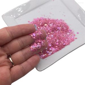 Prego glitter 50g tamanho misto lantejoulas grossas rosa/branco/verde/azul opala mistura arte fatias mudando hexagonal manicure flocos #