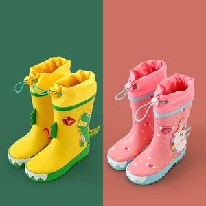 Одежда для дождя, детский плащ, сапоги с единорогом, детская резиновая нескользящая обувь для мальчиков и девочек с единорогом 231025