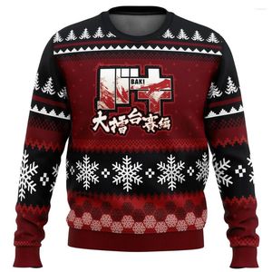 Men's Hoodies Christmas Season Baki Ugly Sweater Gift Santa Claus Pullover Men 3D Sweatshirt And Top Autumn Winter Clothi