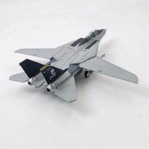 Aircraft Modle 1 100 Scale Diecast F14 Fighter Planes Display med stativ Toy Alloy Aircraft Model for Shelf Gift Decor Keepsake Souvenirs 231025