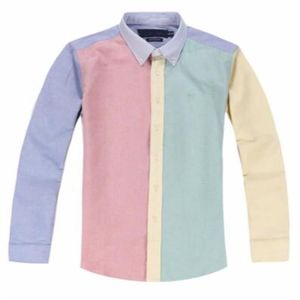 Nova chegada popular clássico xadrez decente camisas de vestido masculino rugby golfe sólido tamanho regular cavalo casual shirts2998