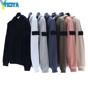 YICIYA hoodie Sweatshirt Stone brand Compass embroidery Zipper Luxury High quality Blouse Sweatshirts Winter Long Sleeve Sweater