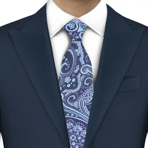 Bow Ties Lyl 6cm Blue Paisley Jacquard slipsar Tillbehör Bröllopsgäster Eleganta Slim Men italienska siden slips presenter till gentleman