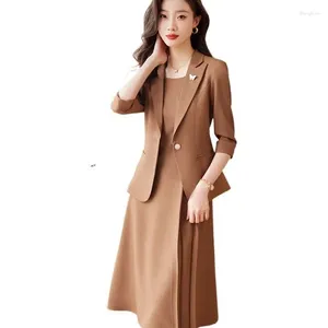 Work Dresses High Quality Small Suit Jacket For Women's Spring And Summer Professional Attire Temperament Style Dress Elegant