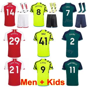 23 24 Club Team Arsen Soccer 9 Kai Havertz Jersey 11 Gabriel Martinelli 7 Bukayo Saka 8 Martin Odegaard 21 Fabio Vieira 1 Aaron Ramsdale Football Shirt Kits Men Kids