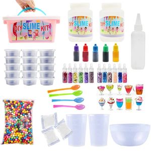 Massa de argila modelagem lodo diy kit de lama fazendo conjunto sensorial jogar brinquedo de alívio de estresse para crianças kit diy lama macia lodo suprimentos presentes brinquedos educativos 231026