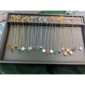 Tasarımcı vanly cleefly kolye yüksek baskı altın gül altın beyaz altın yaka kolye doğal fritillaria kırmızı chalcedony classicchoker çift kolye