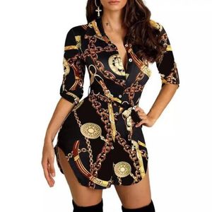 Novo estilo de moda elegante feminino sexy decote em v profundo vestido de alta qualidade padrão impressão vestidos de festa formal saias curtas sexy clubwear2583