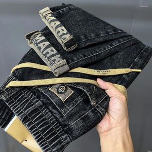 Jeans da uomo alla moda di lusso stile coreano Harem per uomo abiti firmati elastico in vita moda stretch casual pantaloni di jeans alla moda maschile