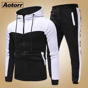 Herren-Trainingsanzüge, modisches Herren-Set, Reißverschluss, Kapuzenpullover, Hosen-Sets, männlicher Trainingsanzug, Herren-Casual-Slim-Fit-Sportbekleidung, männliche Marken-Sweatshirts, Kleidung 231025