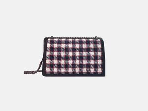 Luxurys Designer Taschen Klassische Luxuskette Mode Plaid Blume Marke Brieftasche Vintage Damen Mehrfarbige Lederhandtasche Designer Umhängetasche mit Box