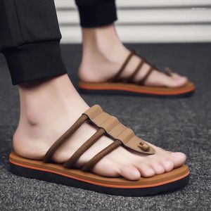 Hausschuhe Sommer Flip-Flops Strand Für Männer Mode Herren Schuhe Flache Männliche Slipper Non-slip Outdoor Einfarbig 2023 chanclas Hombre