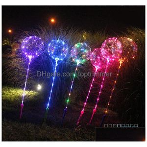 Balloon Bobo Ball Led Line With Stick Handle Wave String Balloons Flashing Light Up For Christmas Birthday Home Party Drop Delivery To Dhtnl