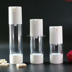 30 ml 50 ml Weiß Transparent Kunststoff Airless Vakuumpumpe Reiseflaschen Leere Kosmetikbehälter Verpackung für Frauen 10 teile/los Waren Vxbkt