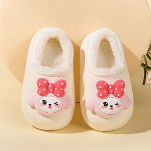 Boys and girls' cotton shoes, indoor cotton slippers, winter plush thick insulation slippers