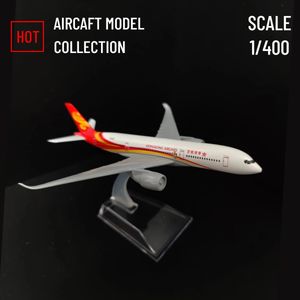 Modelo de aeronave escala 1 400 modelo de aeronave de metal HONG KONG A350 Flight Airlines réplica de avião de aviação brinquedo de coleção em miniatura para menino 231026