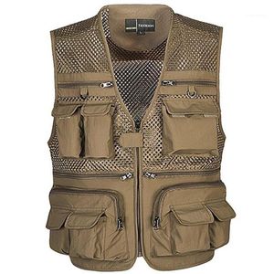 Unloading Tactical Vest Coat Fashion Men's Summer Pographer Waistcoat Mesh Work Sleeveless Jacket Tool Many Pocket Vest Ma199A