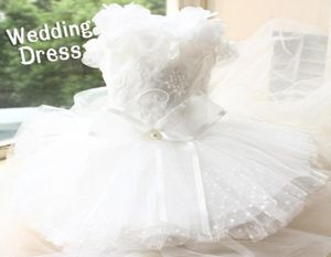 Handmade Advanced customization Luxury Dog apparel wedding dresses 3D flower collar princess clothes twelve layer ropa perro masco9808854