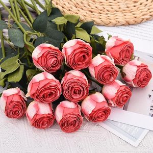 Dekoracyjne kwiaty pieczone uczucie nawilżania róży sztuczne kwiaty rekwizyty ślubne