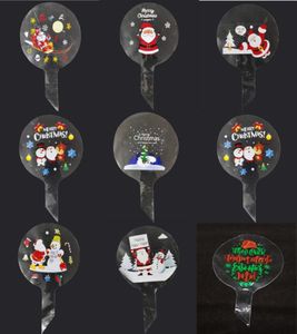 20Inch Printed Clear BOBO Balloons Decor Merry Christmas Letter Santa Claus Snowman Transparent Ballons Happy New Year Xmas Party 9407194