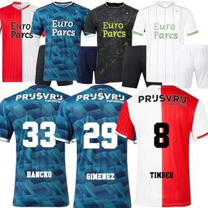 GIMENEZ2023 2024 FeyENooRdS Soccer Jerseys Fourth 4th Voetbal Kids Kit 23 24 AYASE STEMGS Football Shirt Home Away Maillot TIMBER DILROSUN HANCKO Paixao Ivanusec