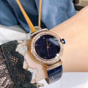 Новые модные женские часы с геометрическим рисунком звездного неба, серебряные наручные часы из нержавеющей стали с сапфиром и бриллиантами, женские кварцевые часы 33 мм