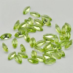 Good Quality Marquis 2X4-4X8 Five Sizes Facet Cut Authentic Natural Peridot Semi-Precious Loose GemStone For Jewelry Setting 30pcs301n