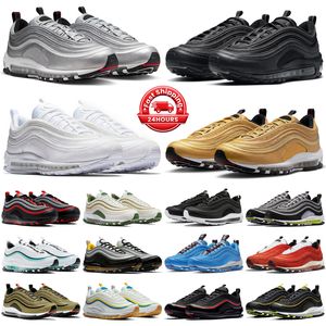 Designer 97 running shoes men women 97s Sean Wotherspoon Triple Black White Silver Gold Bullet University Red Volt Pine Green mens trainers sports sneakers