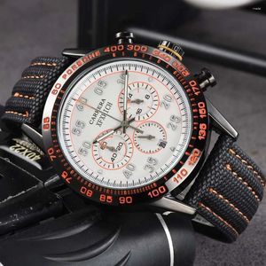 ساعات المعصم أعلى العلامة التجارية الأصلية الكوارتز الساعات للرجال متعددة الوظائف المقاومة للماء Wristwatch Business Cronograph