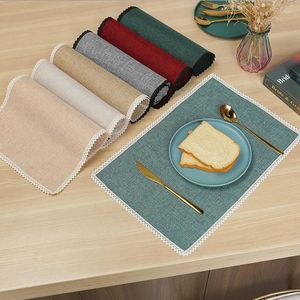 Bordmattor 45x30 cm Placemats MAT-FOR DINING Non-Slip Washable Heat Värmebeständig plattmatta Rektangel Gold Bloom Home Kitchen Mats (Golden)