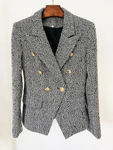 Damskie garnitury Blazers High Street Est f/w designerski wełniany płaszcz damski szczupłowe przyciski lew lew.