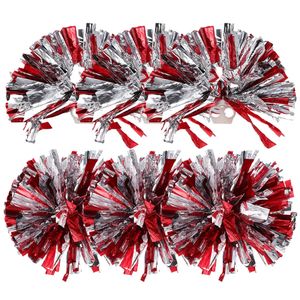 Cheerleading 6 Pcs Mão Flor Esquadrão de Torcida Pom Poms Acessórios para Meninas Adereços Mini Suprimentos Portáteis Dançando 231025