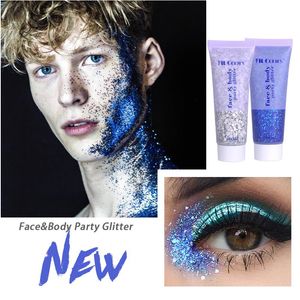 Crema di panna in ginnastica con paillettes di ombretti glitter glitter con peli di diamanti per capelli per il corpo Glitter gel arte lampeggiano con paillettes allentate