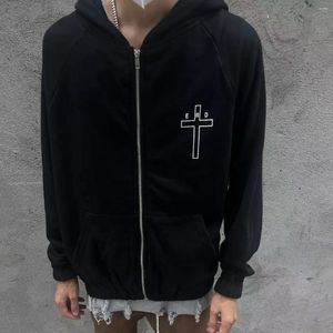 Mäns jackor 2023 Luxury Men Riches Cross dragklappar / ner skjortor Hoody Cotton Thin Winter Street Wear #594