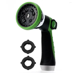 Watering Equipments 1pcs Green Heavy Duty Thumb Control Garden Hose Nozzle Adjustable High Pressure Spray Gun 10 Patterns