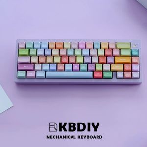 Klavyeler KBDIY 133 Tuşlar Sakız Ayılar PBT KEYCAP XDA Profil Renk MX Switche için Sevimli XDA Anahtar Kapağı Özel Mekanik Oyun Klavye Kapakları 231025
