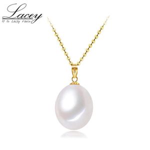 LACKETS REAL FRESHATER Pearl Pendant For Women 18K White Natural Yellow Gold Jewelry Daughter Fine Gift317b