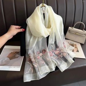 Lenços luxo sólido lenço de lã de seda para mulheres xales verão senhora hijab inverno moda quente longo bandana foulard pashmina poncho