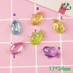 Takılar Reçine Dekorasyon El Sanatları Hayvan Yunuslar Boncuklar 10 PCS 24 mm Flatback Cabochon Scrapbook DIY Sızdırmalar Aksesuarlar Düğmeleri